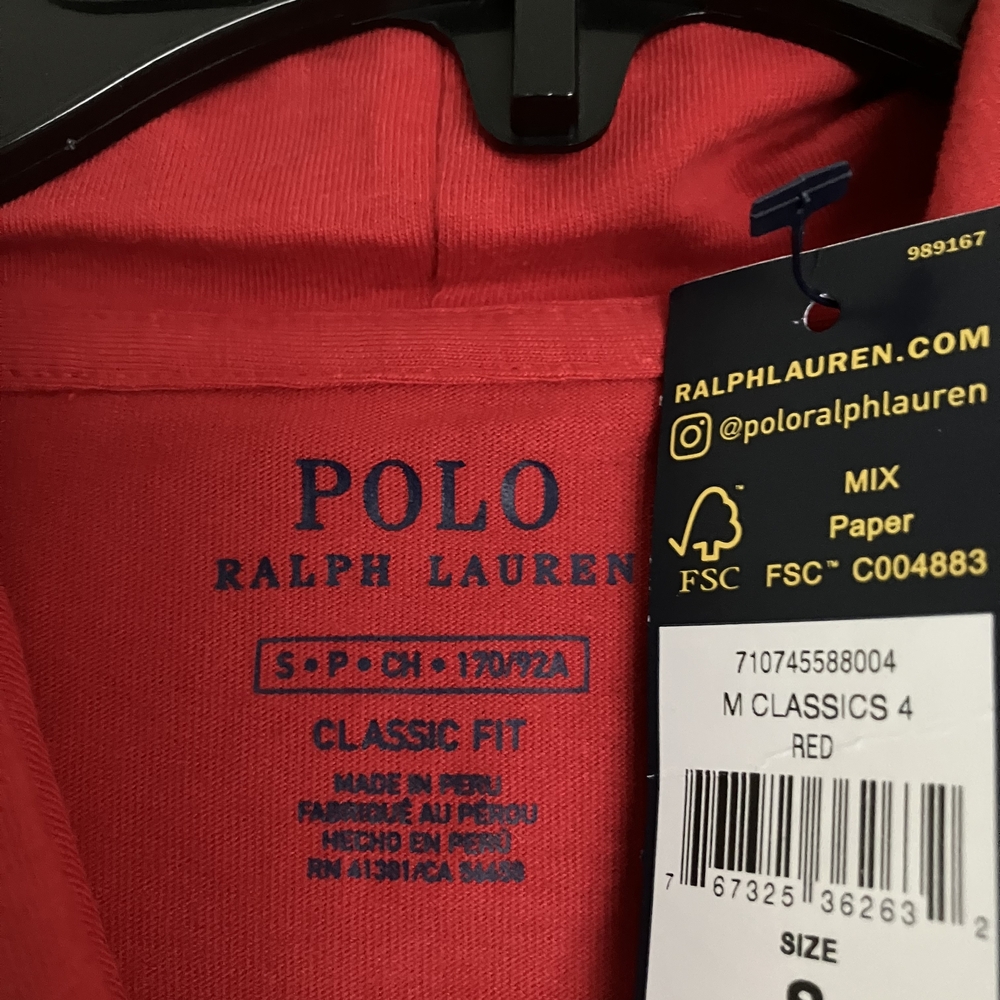 Ralph Lauren Red Graphic Lightweight Hoodie for Men - Picture 2 of 2